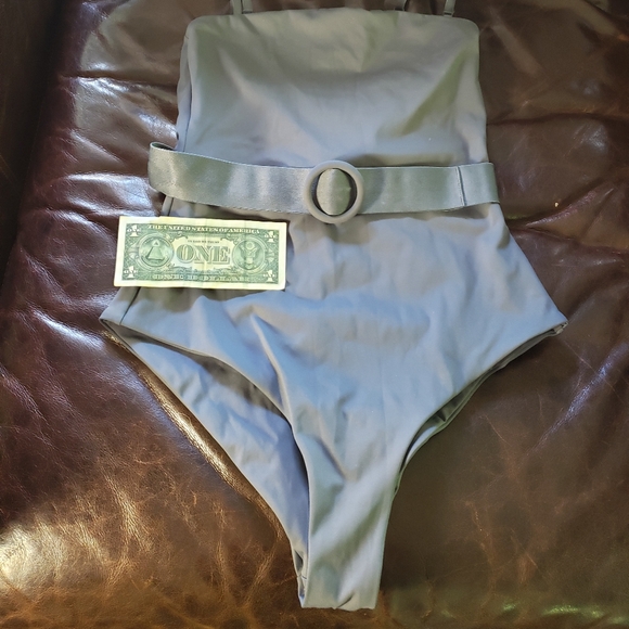 SKIMS L NWT Sculpting belted strapless NWT Gunmetal gray - Picture 2 of 5